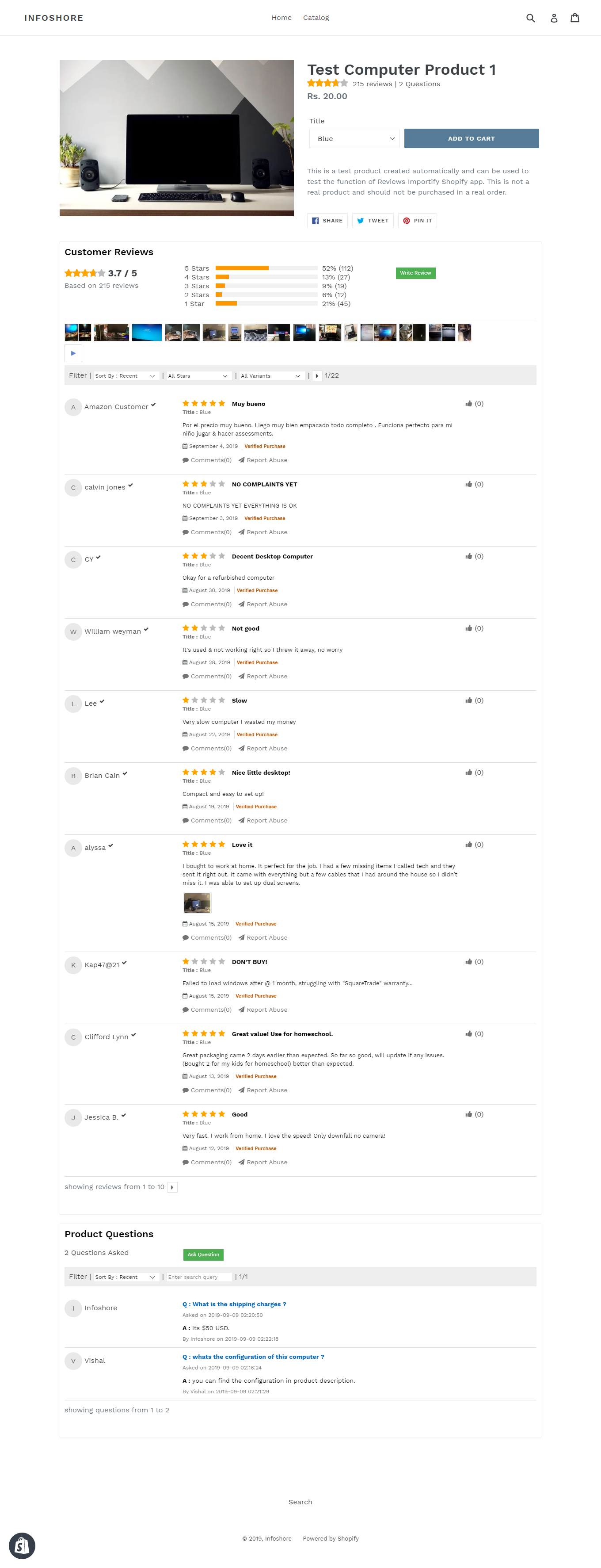 reviews importify app screenshot image